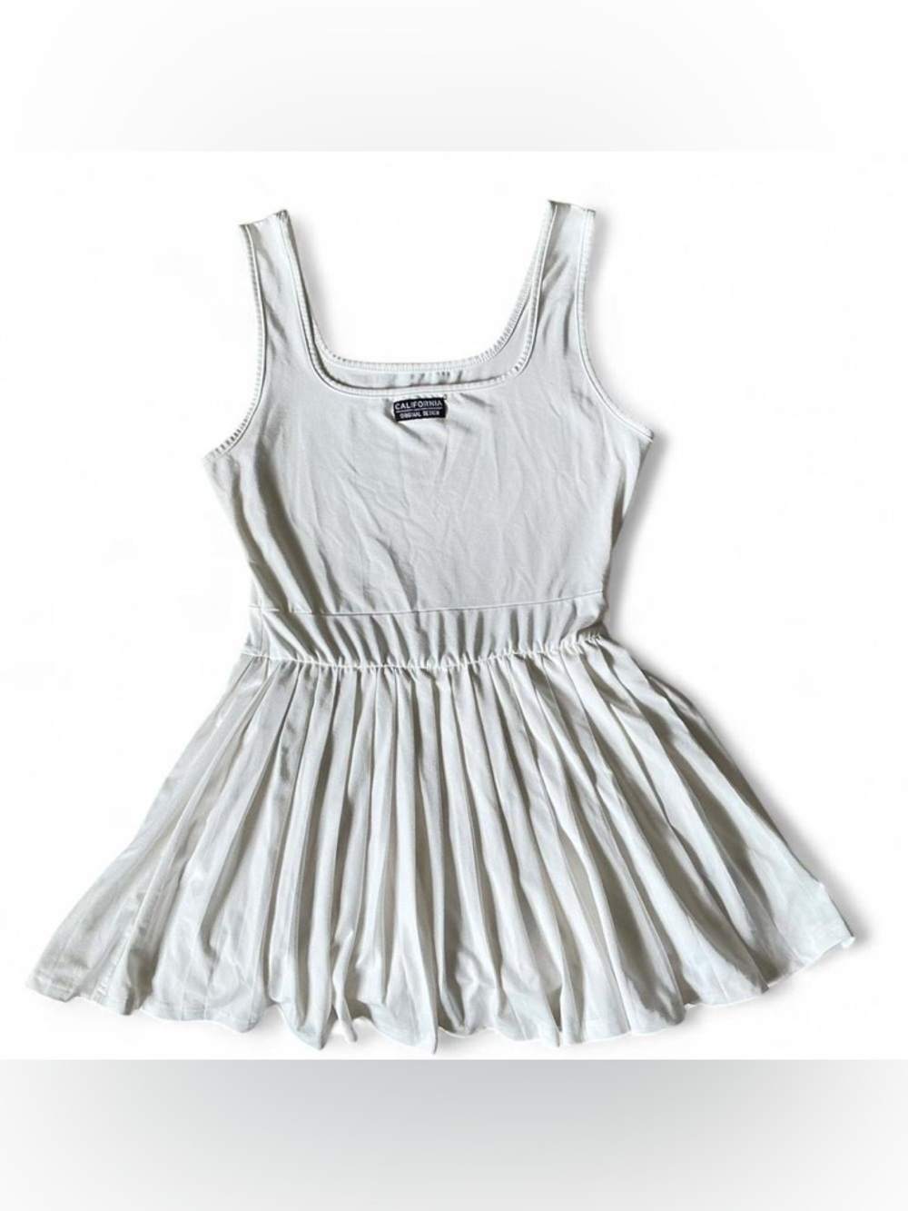 White Pleated Tennis Dress